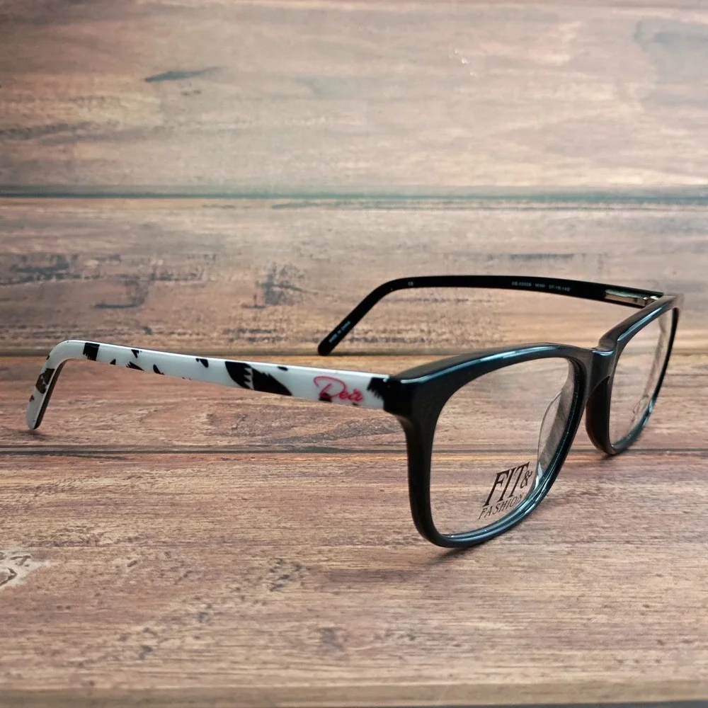 Dea Eyewear Mimi DE-02028 Black Patterned Eyeglass Frames 57-18-145